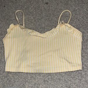 Yellow crop top